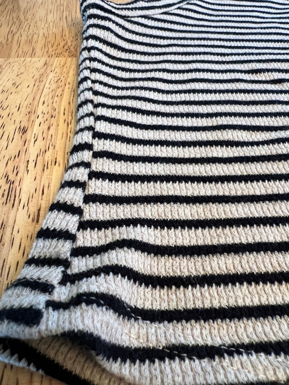 Kaileigh Racerback Striped Tank Top Black/Tan Size Small - Picture 6 of 11